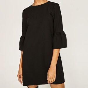 Zara Dress With Frilled Sleeve